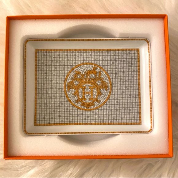 Hermès Mosaique Au 24 Gold Sushi Plate - Picture 4 of 6